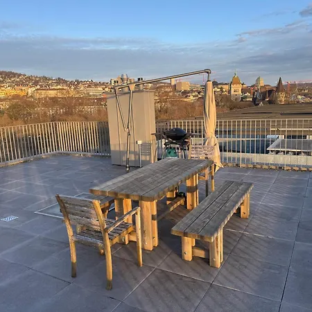 Daire Modern Next To Hb With Roof Terrace Zürih